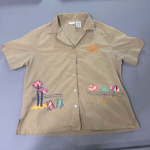 Vintage 90’s White Stag Olive beige Shirt